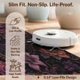 thumbnail image 6 of Design&I 8'x10' Washable Area Rug Sleek Flatweave Pet Friendly Deep Plum Elegance with Gothic Floral Motifs Victorian Inspired Design Skulls for King Size Bedroom, Under Bed, 6 of 7
