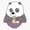 1pcs, variant on Bare Bear Panda Character Inspired Sticker