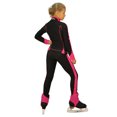 thumbnail image 3 of IceDress Figure Skating Outfit - Thermal -Bracket (Black with Fuchsia Line), 3 of 3