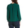 thumbnail image 2 of CeCe womens  Pintucked Blouse, xs, Green, 2 of 3