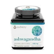 Youtheory Ashwagandha -- 1000 Mg - 60 Capsules