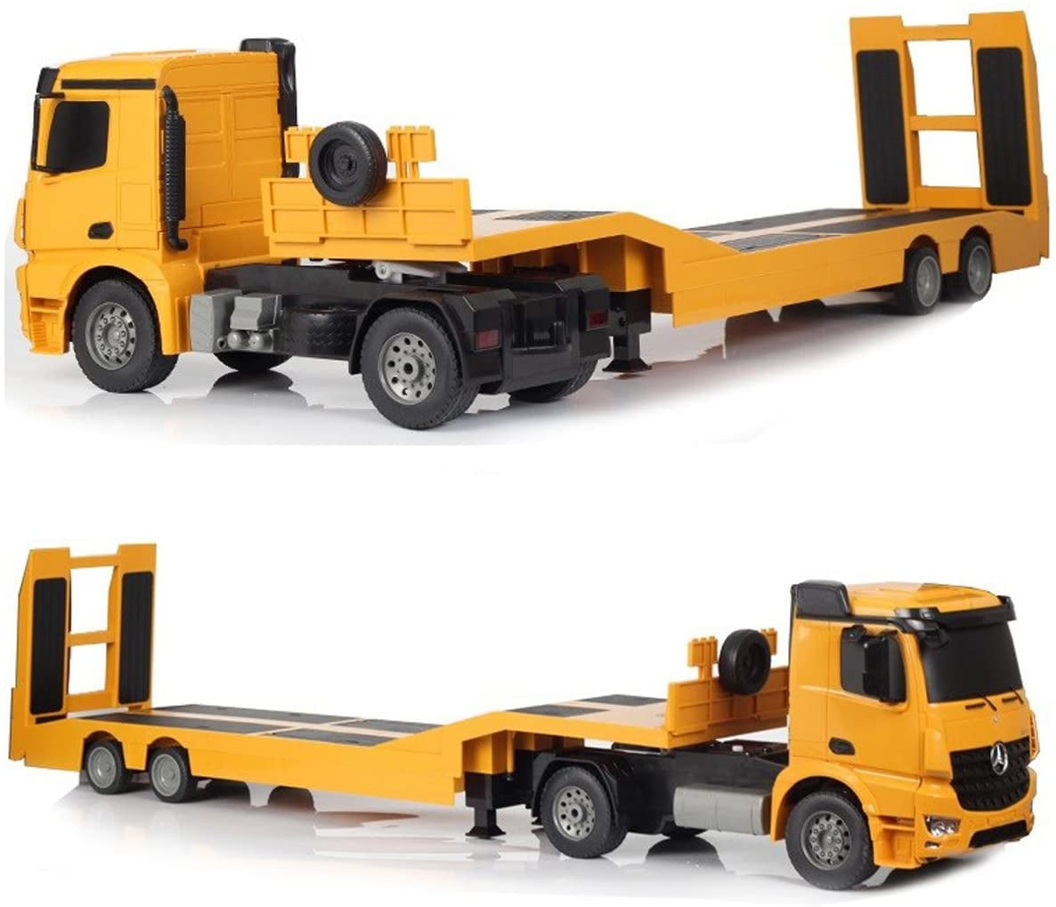 Melodramatisch Paar ruw Fistone RC Truck Licensed Mercedes-Benz Acros Detachable Flatbed  Semi-Trailer Engineering Tractor Remote Control Low Loader Die-Cast Car  Model Kids Electronics Hobby Toy with Sound and Light Effect - Walmart.com