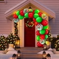 thumbnail image 5 of Kit de guirnalda de arco de globo de Navidad de 129 piezas, incluye globos de confeti de globo de látex rojo verde, herramientas para atar globos, cinta de globo, puntos adhesivos JAMW Sencillez, 5 of 5
