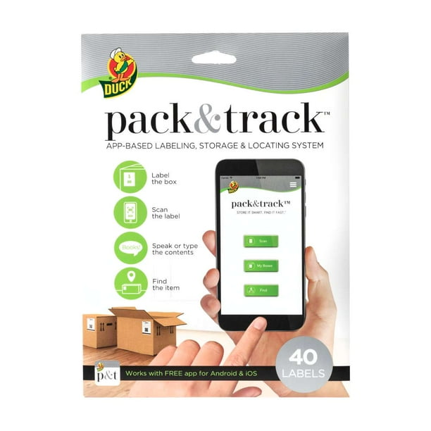 Duck Brand Pack & Track Moving and Storage Labeling System, 3 x 4 in., 40-Count - Walmart.com ...