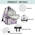 thumbnail image 4 of Purple Gothic Cat Crystal Pattern Backpack for School,Cute School Bag,Schoolbag with Adjustable Shoulder Straps & Padded Back,15.25"x11.5"x5.25", 4 of 5
