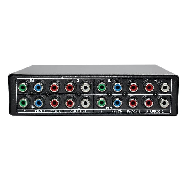Selector de interruptor de componente RGB 5 RCA Cable Ypbpr de 3 vías, conmutador de componentes, conmutador AV para PS2, reproductor de DVD