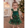 thumbnail image 4 of Loicainy Toddler Kids Girl Tulle Christmas Dress 12 18 24 Month 2T 3T 4T 5T 6T Star Ball Square Neck Flying Sleeve A-line Layered Princess Dresses Cute Holiday Clothes, 4 of 9