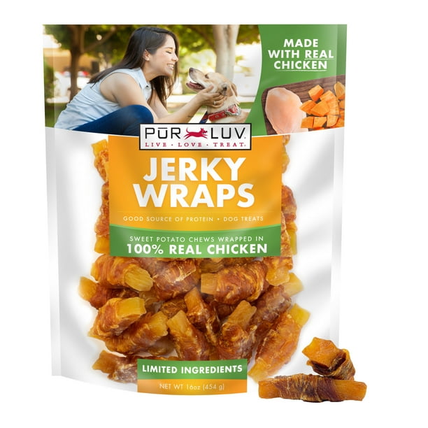 PUR LUV K9 Chicken and Sweet Potato Jerky Wrap Dog Treat, 16 Ounces