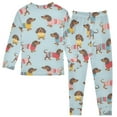 thumbnail image 2 of joogoo Happy Dachshund Dogs 2 Piece Long Sleeve Tee and Pants Cotton Pajama Set 5Y, 2 of 7