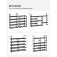 thumbnail image 5 of 10 Tier Metal Shoe Rack - Holds 20 Pairs of Shoes, Easy to Assemble, Black - Ideal for Entryway Shoe Storage, 5 of 9