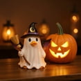 thumbnail image 5 of KUNPENG 4.7-inch Creative Ghost Statue, Halloween Decoration, Cute Ghost with Wizard Hat and Duckbill, Birthday Party Tabletop Statue, Haunted House Set, Indoor Display Centerpiece, 5 of 5
