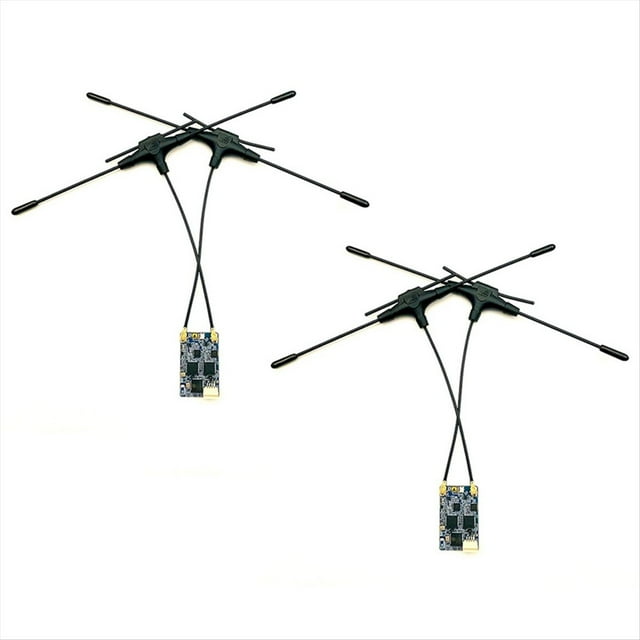 2 Receptores ELRS Gemini de Doble Banda de 900 MHz y 2,4 GHz ExpressLRS RX TCXO para Dron RC FPV de Alcance de Ala Fija.