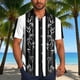 thumbnail image 1 of Blusa y camisa de manga corta con cuello vuelto Camisa casual para hombre Camisa de bolos vintage de manga corta Camisas de verano de playa cubana Camisa con botones Blusa para hombre Poliéster, 1 of 6