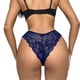 thumbnail image 1 of Gibobby Calzoncillos para mujeres sexy Calzoncillos de encaje Ropa interior de seda para mujer de algodón para mujer Cintura media sexy para mujer(Marina,CH), 1 of 5