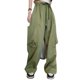 thumbnail image 4 of VISgogo Pantalones Cargo Largos Casuales para Mujer, Pantalones Sueltos Rectos con Bolsillos de Pierna Ancha de Color Sólido de Cintura Alta VISgogo moda, 4 of 9