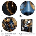 thumbnail image 3 of Designart "Egyptian Tribal Queen in Gold and Blue II" Fashion Framed Wall Art - Glam Gold Woman Egyptian Living Room Framed Canvas Art, 3 of 6