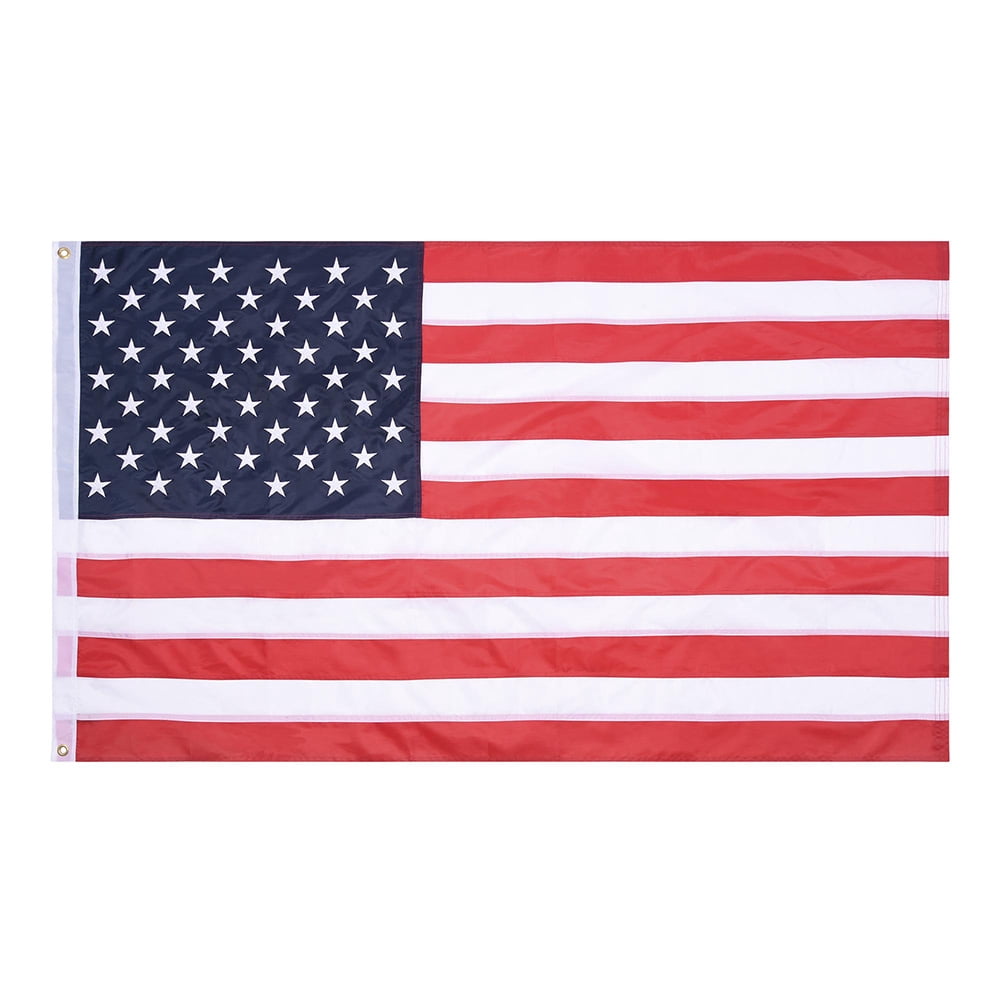Yescom 2 Pcs 3x5 FT American Flag  210D Oxford UV Resistant Brass Grommets US Flags