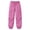 WM26WGF1266-Pink, variant on HILEELANG Boys and Girls Cargo Jogger Sweatpants, Stretch Drawstring Pants with Zipper Pocket, Black, Ages 9-10Y