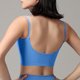 thumbnail image 5 of Mujeres de color sólido cuatro filas ajustable inalámbrico sujetador doble hombro a prueba de golpes yoga deportivo sujetador para el entrenamiento diario, 5 of 6