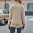 thumbnail image 4 of Vedolay Women Sports Active Sweatshirt Fashion Casual Pullover Long Sleeve Basic Crew Neck Sweatshirt Clothes for Women Beige,L, 4 of 4