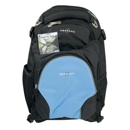 Obersee Oslo Diaper Bag Backpack With Cooler Black/Cloud, 4.0 CT