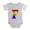 Heather Gray, variant on CafePress - Rainbow Letter F - Cute Infant Baby Football Bodysuit
