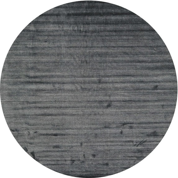Ahgly Company Indoor Round Contemporary Gray Abstract Area Rugs, 4' Round