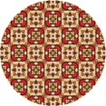 thumbnail image 1 of Ahgly Company Machine Washable Indoor Round Transitional Yellow Orange Area Rugs, 5' Round, 1 of 7