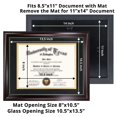 thumbnail image 2 of Diploma Frame Graduation Mall, 21 x 29,7 cm, con tapete, 28 x 35,5 cm, sin tapete, 2 of 8