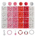 thumbnail image 1 of Juego de cuentas de arcilla con diamantes de imitación de 10 mm de Beads Novani, 240 unidades, rosas, 1 of 8