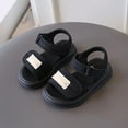 thumbnail image 2 of Zanarzt Summer Sandals Unisex Kids Summer Sandals Comfort Anti Slip Open Toe Adjustable Walking Beach Shoes Black,US 12, 2 of 7