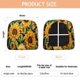 thumbnail image 3 of Dark Green Sunflower Pattern Seat Covers for Dining Room Chairs Set Of 4,Stretch Printed Washable Chair Seat Cover with Elastic Ties and Button,Removable Waterproof Couch Cushion Covers, 3 of 6