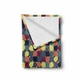 thumbnail image 2 of Retro Soft Flannel Fleece Blanket, Pastel Color Circular Shapes in Squares Mosaic Pattern Modern Geometric Illustration, Cozy Plush for Indoor and Outdoor Use, 60" x 80", Multicolor, by Ambesonne, 2 of 6