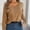 Khaki, variant on Lilgiuy Women's Winter Round Neck Long-sleeved Knitted Loose Pullover Sweater Top for Relaxing
