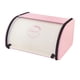 thumbnail image 2 of Panera de hierro, contenedor de almacenamiento de cocina con tapa enrollable, pan multiusos Blanco Rosa S, 2 of 9