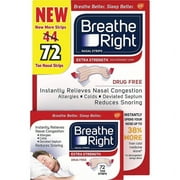 Breathe Right Extra Strength Nasal Strips - 72 Tan Nasal Strips