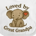 thumbnail image 4 of Inktastic Loved by Great Grandpa Elephant Heart Boys or Girls Baby Bib, 4 of 4