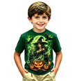 thumbnail image 4 of Rhuody Toddler Boys Tops Short Sleeve Cartoon Pattern Round Neck Tee 2-3 Years Green, 4 of 4