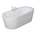 thumbnail image 6 of Woodbridge 67" Freestanding Bathtub Acrylic with Brushed Nickel Overflow and Drain, B-0002, 6 of 17
