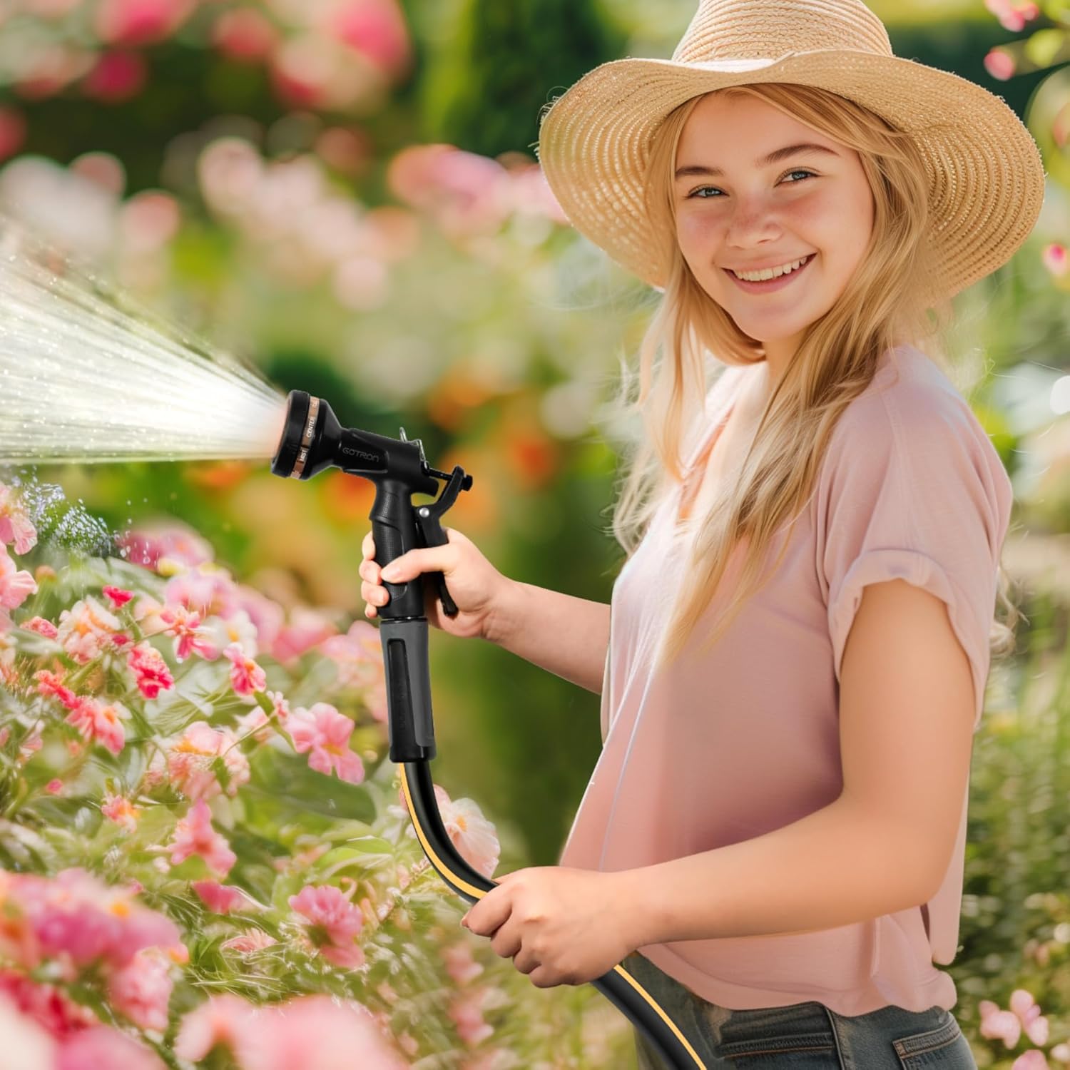 Short Garden Hose 5ft, Swivel Heavy Duty Leader Water Hose, Kink Free, Flexible and Drinking Water Pipe for RV, Outdoor, Yard, Lawn, 5ft x 5/8", Female to Male, Sprayer Nozzle not Included
