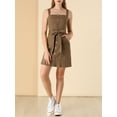 thumbnail image 6 of INSPIRE CHIC Women's Adjustable Strap A-Line Jeans Denim Spring Summer Dress M Brown, 6 of 8
