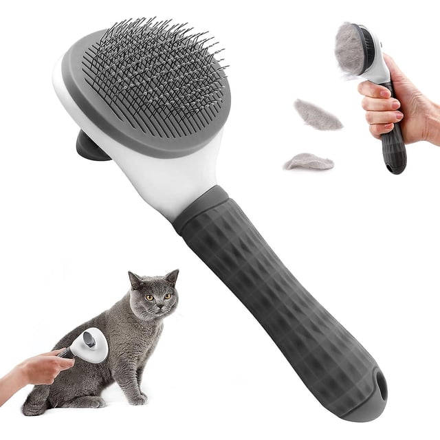 Cepillo Para Perros Y Gatos WEIHJMXG Gris Herramienta Para Quitar Pelo Suelto