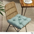 thumbnail image 4 of Pemberly Row Indoor Fabric Classic Tufted Chair Cushion in Teal, 4 of 8