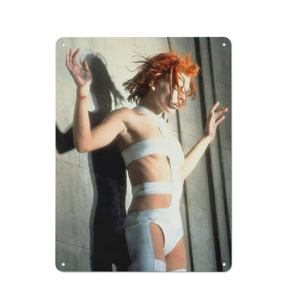 The Fifth Element Leeloo Hanging Picture Tin Hanging Picture Wall Poster Metal Painting Creativity Poster Home Decor Painting Anime Goods Gift 40x30cm