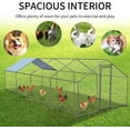 thumbnail image 4 of Petony Chicken Coop Outdoor Walk-in Poultry Cage Large Metal Pen Hen Run House Spire Shaped Cage with Waterproof Anti-Ultraviolet Cover,for Backyard Farm Rabbits Duck, 4 of 5