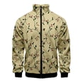 thumbnail image 3 of Chaqueta retro con estampado 3D de plantas y flores para hombre, abrigo de calle de gran tamaño, chaqueta con cremallera y estampado floral, ropa para mujer y niño, 3 of 5