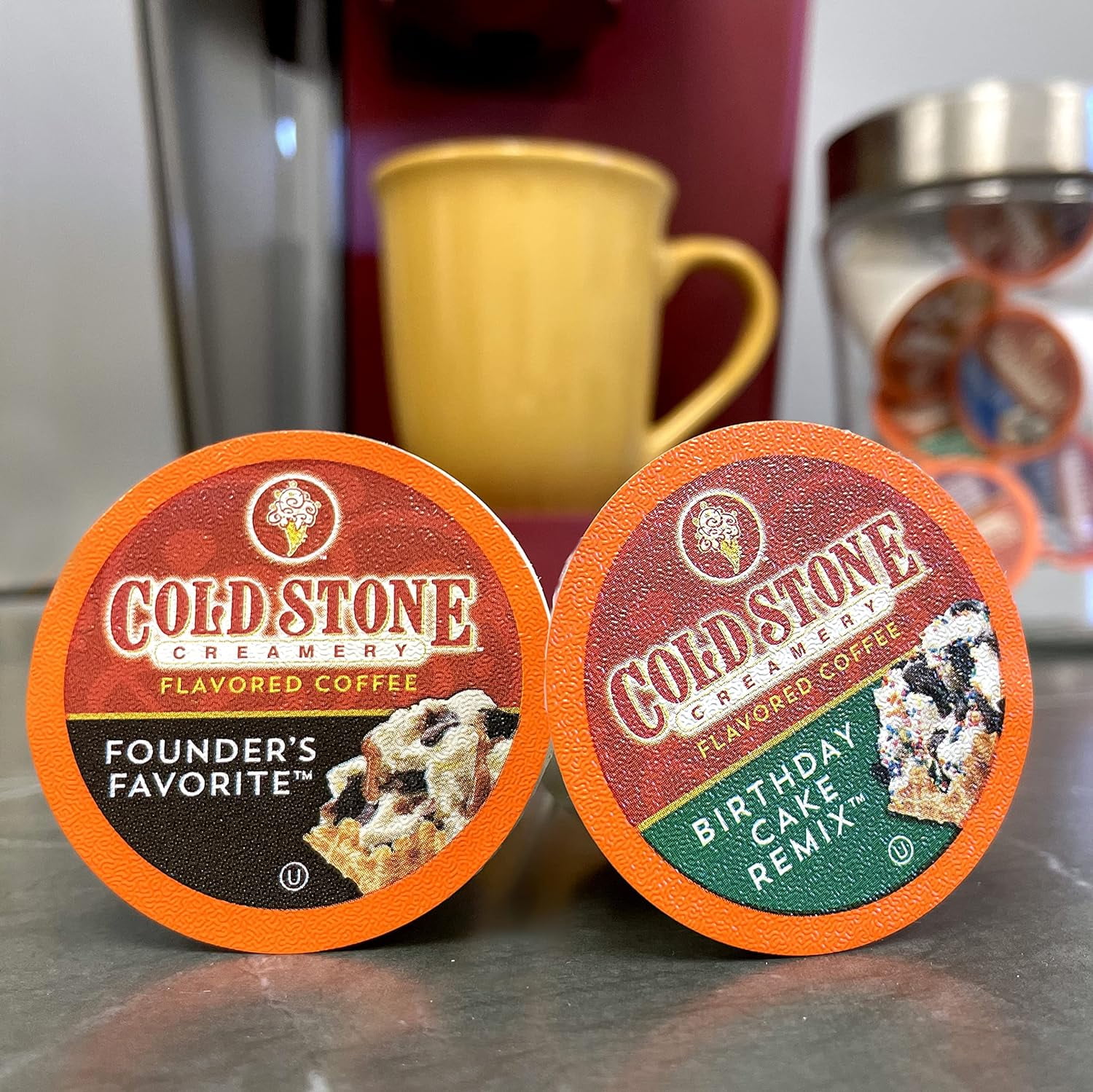 Cold Stone Creamery Assorted Variety Pack Ice Cream Coffee Pods for Single-Serve Coffee Brewers, 40 Ct