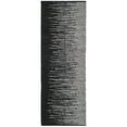 thumbnail image 5 of SAFAVIEH Vintage Leather Jarred Diamond Striped Runner Rug, Light Grey/Black, 2'3" x 9', 5 of 10
