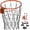 A-Black, variant on Heavy Duty Basketball Hoop Net, Anti-Rust Carbon Steel Chain Net for Standard 18" Hoops, 12-Loop Design for Indoor & Outdoor Use