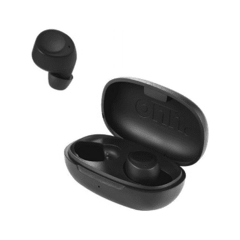 onn. In Ear Bluetooth Wireless Earphones with Charging Case Black